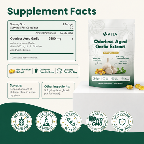 VITA Odorless Aged Garlic Extract 7500mg
